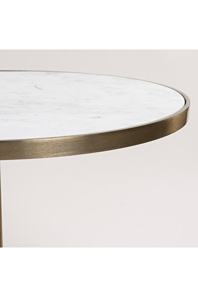 homez Metal And Marble Coffee Table - 60*60*45 cm