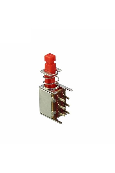 OEM PS-22F03 6-pin push button, red – robust switch for electronics and DIY projects