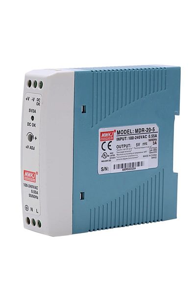 OEM MDR-20 power supply, 5V, DIN rail