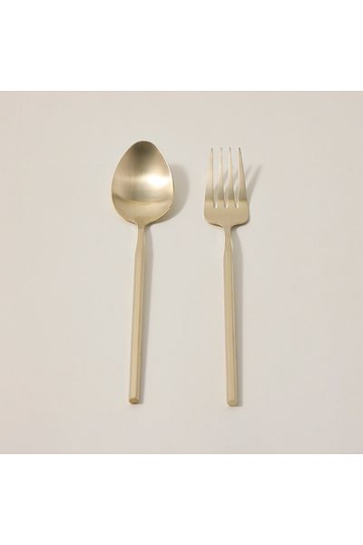 LA MESA 18pcs cutlery set with PVD matt champagne