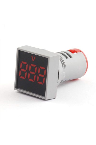 OEM Voltmetru patrat de panou, 22mm rosu