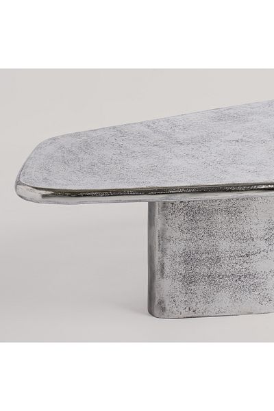 homez Metal Coffee Table, Silver 119*57*34 Cm