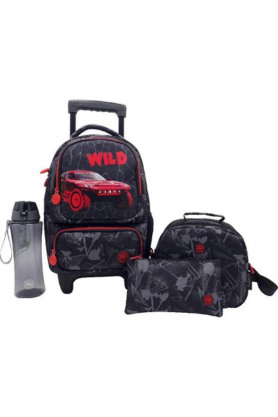 Atrium Wild Car 4-in-1 Value Set Trolley Bag with Accessory – 14 Inch