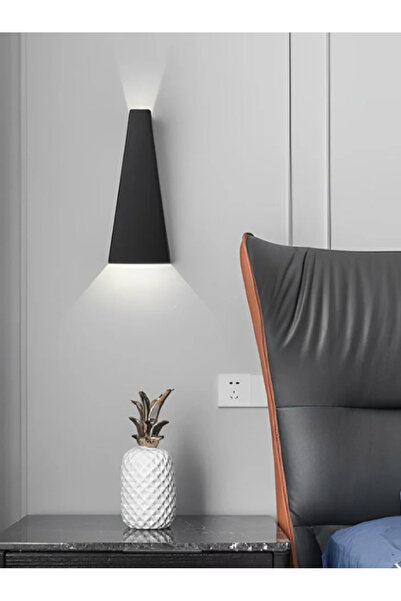 LUXXO Aplica LED de interior/exterior, rezistenta la praf/umiditate, IP65, Nomad, 2x3W, Neagra