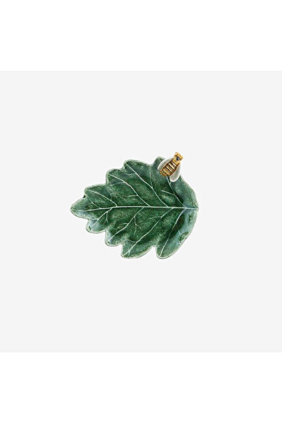 Bordallo Pinheiro Countryside Leaves Yeşil Seramik Servis Tabağı 14 Cm