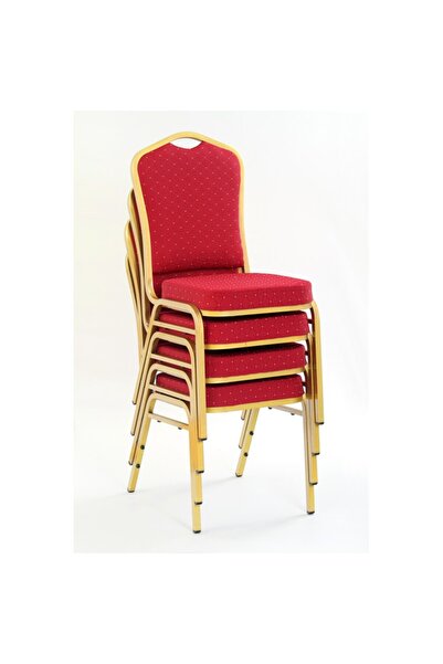 Halmar Upholstered living room chair, K66S, classic, metal frame, 45x48x93cm, red and gold