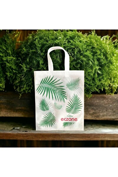 Syu Eczane Kulplu Bez Çanta 30x35 Cm Hurma Yaprak Desen 100 Lü