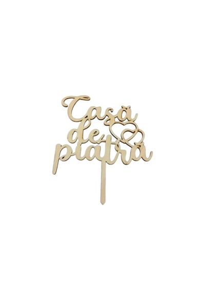 OEM Wooden Topper, 16x13cm, 'Casa de Piatra' message