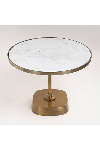 homez Metal And Marble Coffee Table - 60*60*45 cm