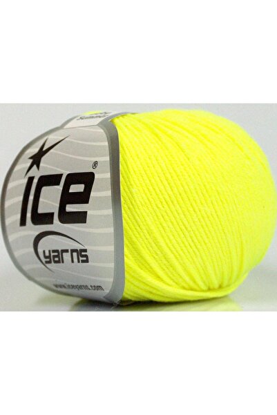 Ice yarns 8x50 جرام. خيوط صيفية للأطفال من الأكريليك والقطن باللون الأصفر الن...