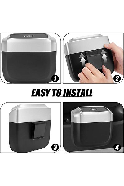 Saharaz Pack-1 Car Trash Can with Trash Bags,for Automotive Home Office Kitchen Bedroom