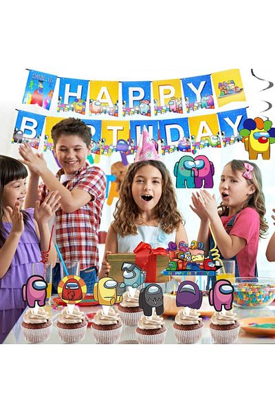 Miotlsy birthday set, foil/cardboard, multicolor, 27 pieces