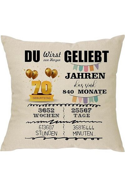 XUNLIZXY Pillowcase with message in German, 13-70 years, random pattern,