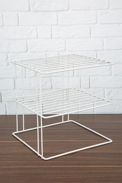 UG Home White 3 Tier Cabinet Shelf Organizer Kitchen Organizer Plate Organizer
