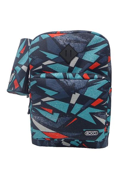 Roco Geometry Abstract Backpack with Accessory