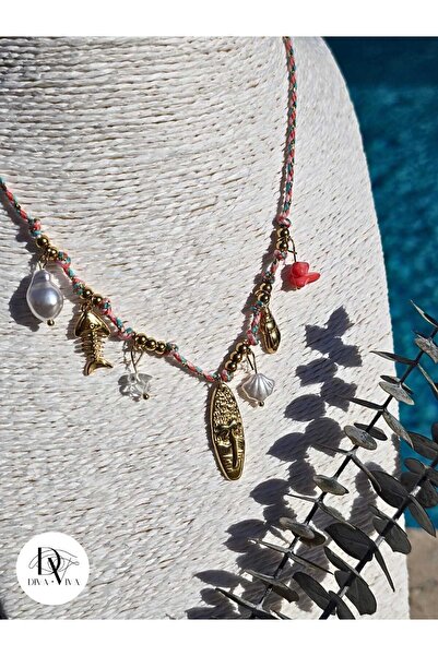 DivaViva Coastal Charms Çelik İp Kadın Kolye