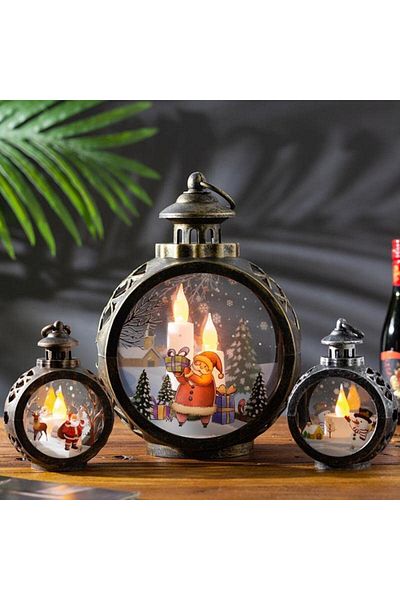 Heimanba Christmas decoration LED lantern Heimanba, plastic/glass, bronze, 12 x 8.5 cm