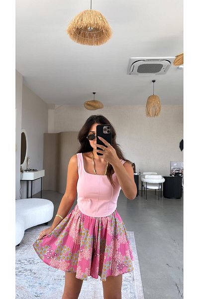 Buket Teke Pink Lycra Bustier