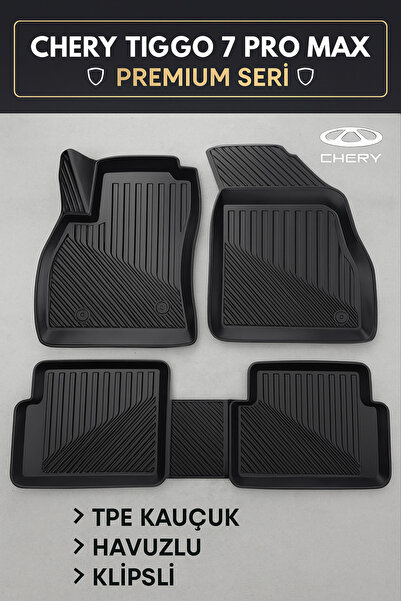 Black Gold Chery Tiggo 7 Pro Max Uyumlu 3D Oto Paspas Havuzlu - Tiggo 7 Pro