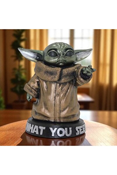 Kuzey Tacı Baby Yoda Büst 2 Star Wars Figür Ev Ofis Dekorasyon Vip
