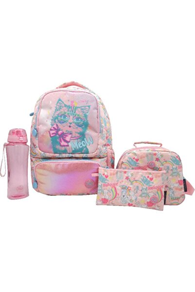 Atrium حقيبة ظهر Cool Cat 4 في 1 اقتصادية مع ملحق - 16 بوصة