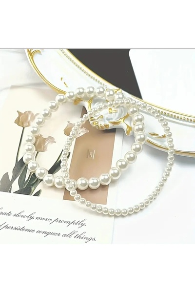 TUHAM AKSESUAR Sunday 2 Pieces Pearl Anklet Body Accessory
