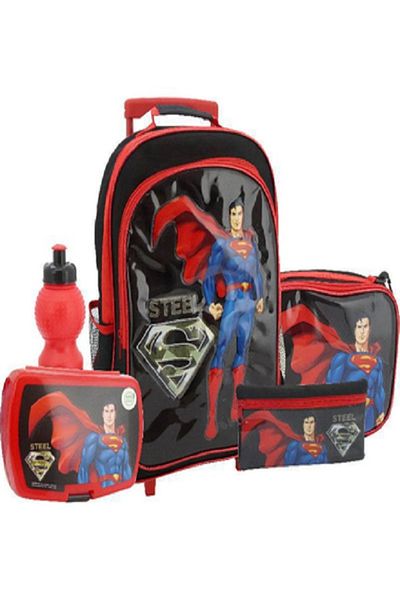 Warner Bros . Superman 5-in-1 Value Set Trolley Bag with Accessory