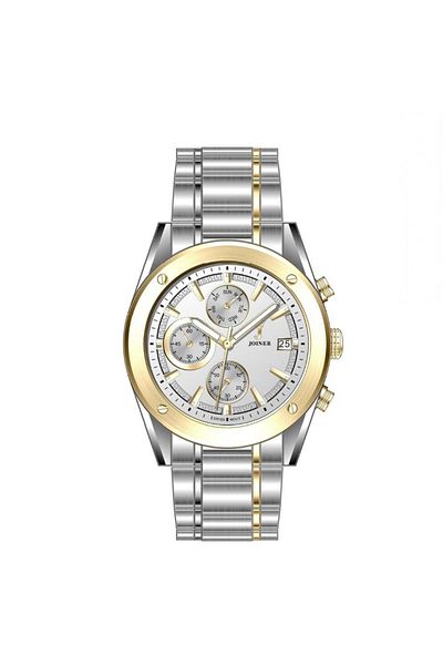Unbraded JO-14229 Joyner Men's Chronograph Watch, Grey/Gold Steel