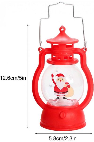 Heimanba Set of 3 Haimanba LED Christmas lanterns, red/white, 12.6 x 5.8 cm