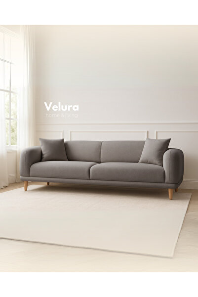 Velura Home & Living Lara Koltuk Takımı & Oturma Grubu - Latte (3+1)