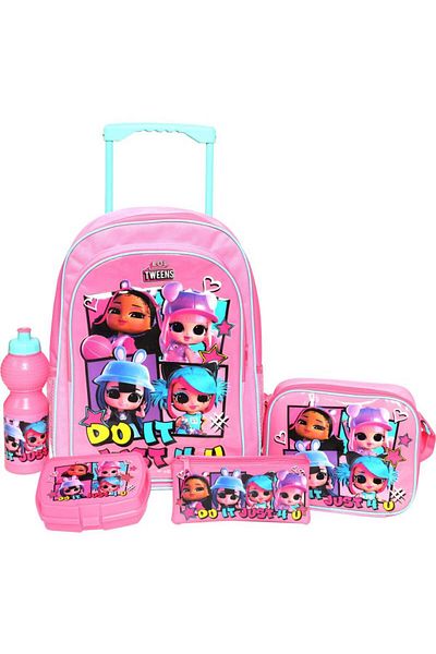 MGA Entertainment LOL Surprise 5-in-1 Value Set Trolley Bag with Accessory Pink/Black/Multi-Color