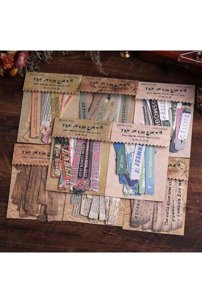 Lychees Set de 480 de stickere vintage pentru proiecte DIY Lici, hârtie washi, multicolore