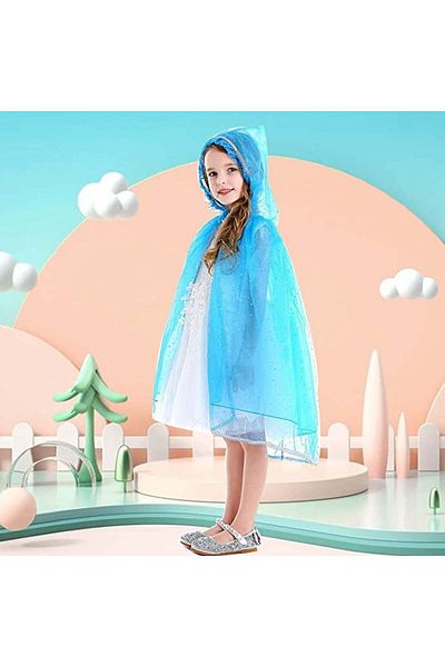 Tyidalin princess cape, polyester/tulle, blue, 104-110