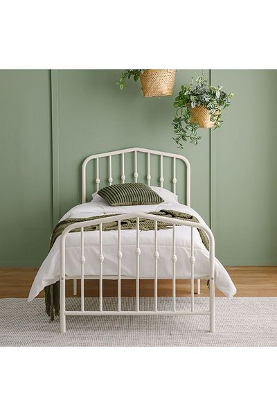Danube Home Bella Apex 90x200 Metal Single Bed-White