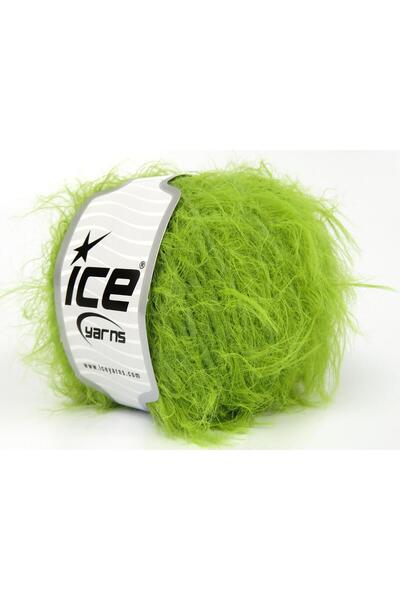 Ice yarns 6×50 جرام. فرو ميرينو فاخر باللون الأخضر الفاتح، ميرينو، شتوي، صوف