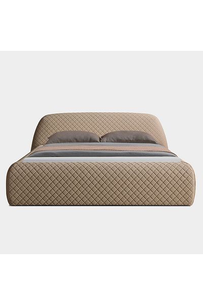 Danube Home Michael 180x200 Upholstered King Bed - Brown