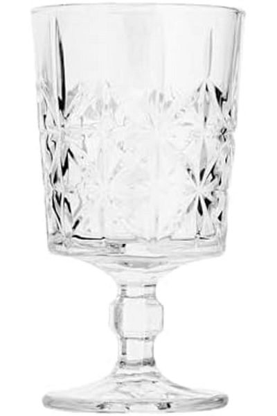 ALSAIF 6 Pieces Glass Cup Set, Clear