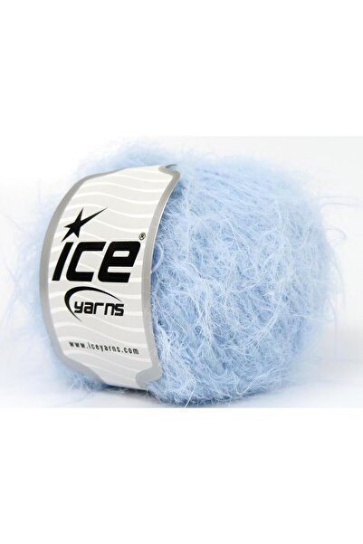 Ice yarns 6×50 جرام. فرو ميرينو فاخر، أزرق فاتح، ميرينو، شتوي، صوف