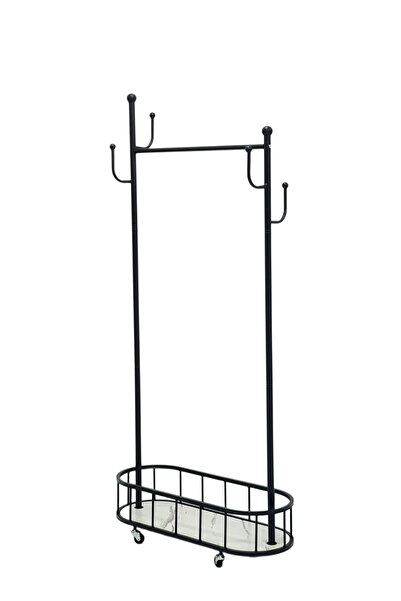 rexa شماعة معاطف منزلية متعددة الوظائف مع عجلة حبل، شماعة معاطف مع عجلة تخزين كبيرة