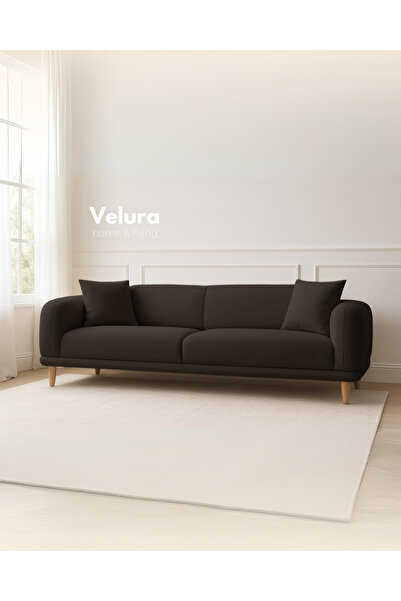 Velura Home & Living Lara Üçlü Koltuk & 3 ' lü Kanepe - Koyu Ceviz