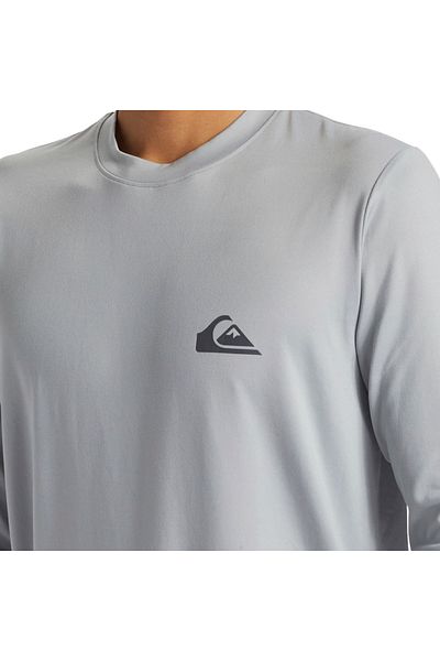Quiksilver Everyday Surf Erkek Gri Güneş Korumalı T-Shirt AQYWR03136-QUA
