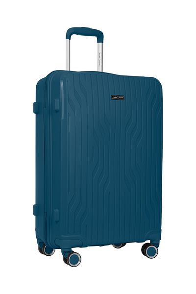 PARAJOHN Cabin Size Polypropylene Hard side Spinner Luggage Trolley 24 Inch - Oil Blue