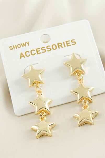 TakÇalıştır أقراط ستار تريند المعدنية