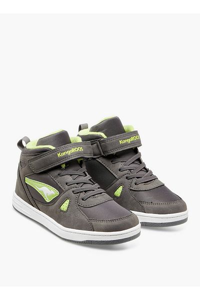 Kangaroos Boys' Panelled High Top Sneakers with Hook and Loop Closure