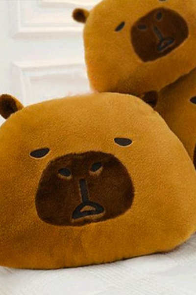 CİYU TİCARET Peluş Cabybara Yastık Çocuk Ve Genç Odası Dekor Peluş Yastık Uyku Arkadaşı