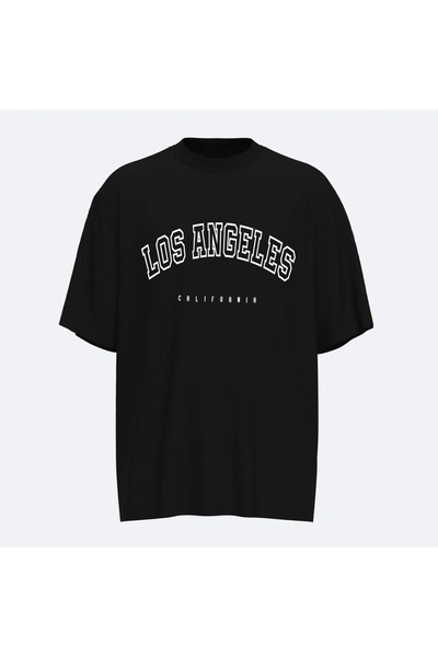 Fandr Store Black Oversize Los Angeles Unisex T-Shirt