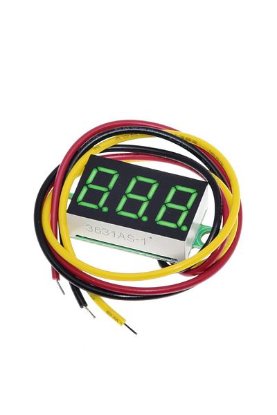 OEM Digital voltmeter, 0.36", Green, 4-30V