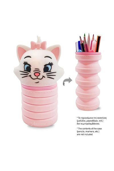 OEM Silicone Extendable Pencil Case Pink Marie Ø6.5x14cm