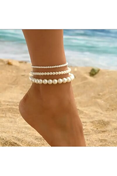 TUHAM AKSESUAR 3 Pieces İnci̇ Summer Esti̇va Halhal