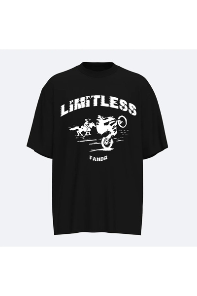 Fandr Store Black Oversize Limitless Unisex T-Shirt